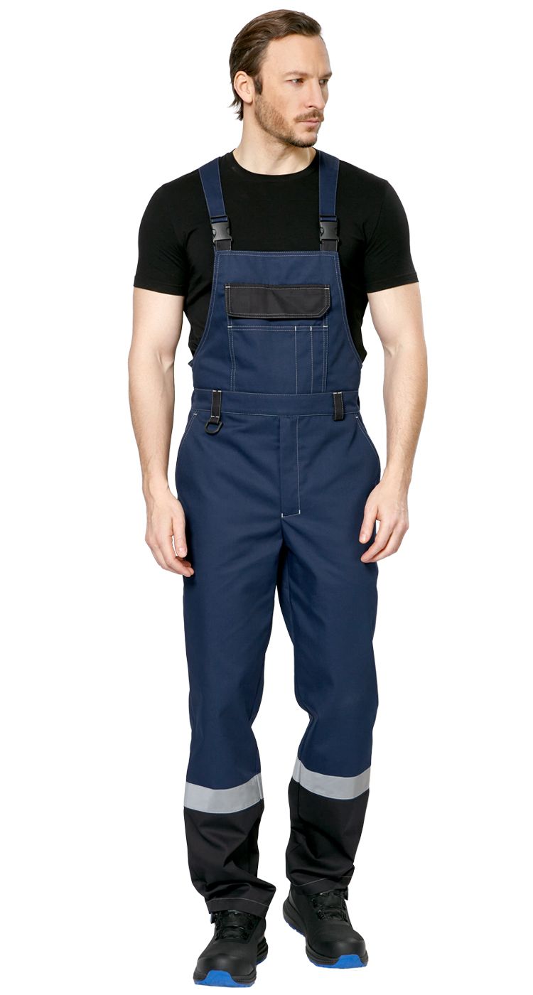 Полукомбинезон мужской рабочий летний для ИТР "Виват" NEW сине-черный цена